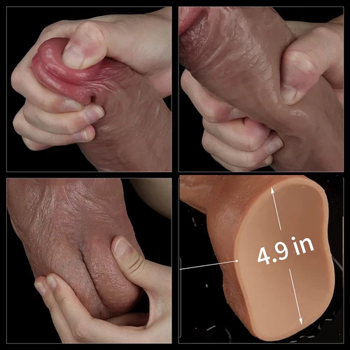 Realistic 9INCH Lifelike Skin Molded Real Dong Thick Big Toy Use Lubricant Women - Picture 4 of 27