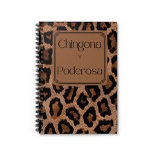Chingona y Poderosa Leopard Print Spiral Notebook/Journal for Latinas