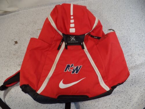 NIKE Elite Quad Zip System sports Hoops Basketball Backpack Bag Red NW - Picture 1 of 9