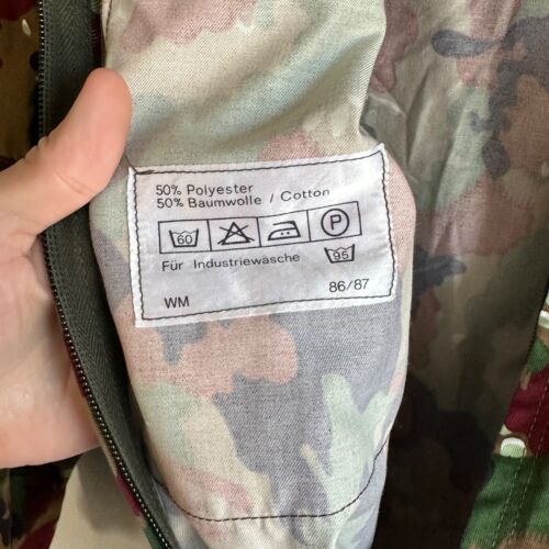 Swiss Army M70 Alpenflage Parka Field Jacket Military Camouflage M83 TAZ - Picture 17 of 21
