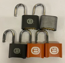 Used Lot of 5 Master Lock #178 MISSING CODES