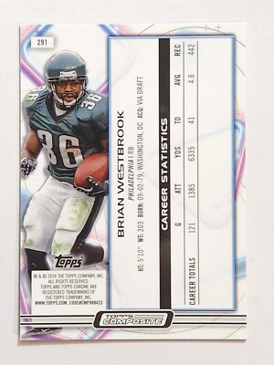 2024 Topps Composite Football Cosmic Chrome #291 Brian Westbrook