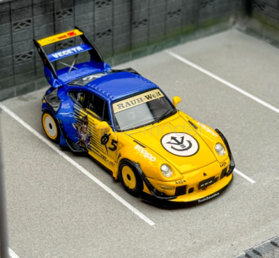 SW 1:64 Yellow Dragon Ball RWB 993 911 Racing Sports Diecast Metal