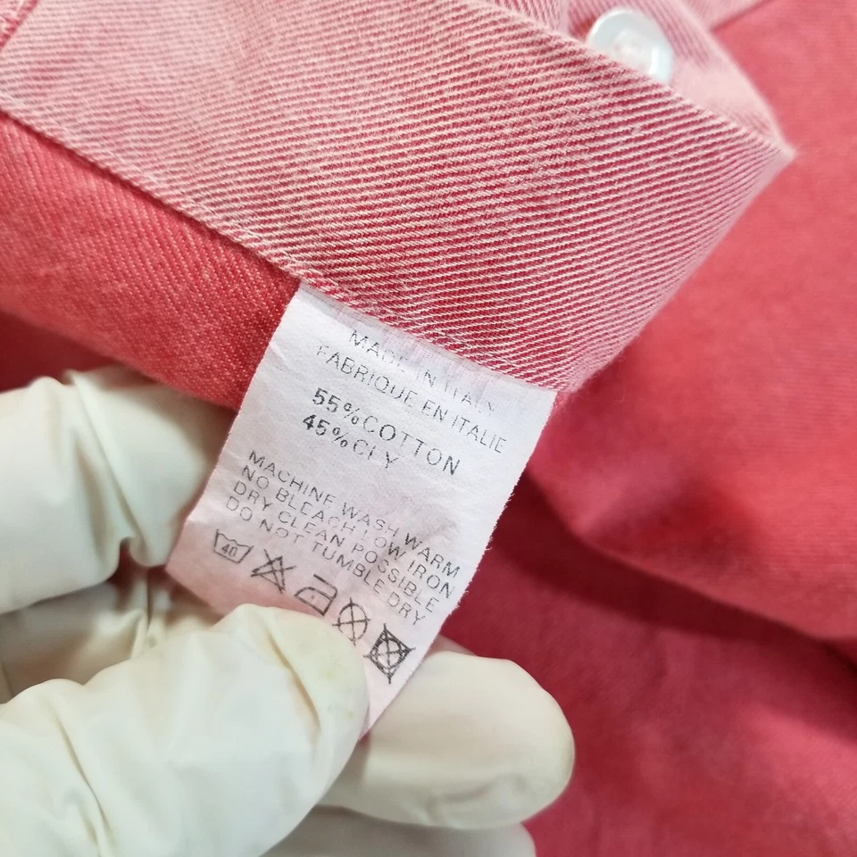 Paul Stuart Mens Cotton Dress Shirt Size L Long Sleeve pocket - Image 4 of 4