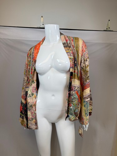 Neu mit Etikett Johnny Was Wende Kallaway Pathchwork Flora Kimono Jacke Seitentasche XS - Bild 18 von 23