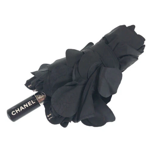 Paraguas CHANEL Negro Compacta/plegable para Mujeres