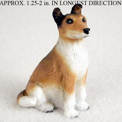 Collie Mini Hand Painted Figurine Sable Smooth