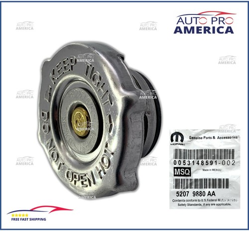 OEM MOPAR 1984-2014 Chrysler Dodge Jeep Ram Radiator Cap 52079880AA GENUINE NEW - Picture 2 of 6