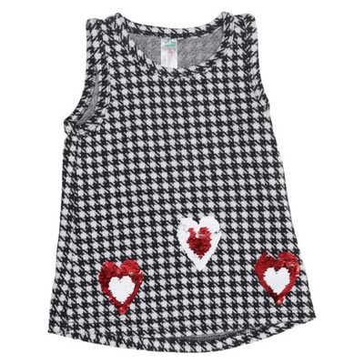 Betu Kids, Kleid, Größe: 104, Schwarz/Weiß/Rot, Hahnentritt, Mädchen #2mn