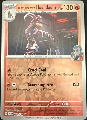 Team Rocket's Houndoom 038/182 Sv10: Destined Rivals Reverse Holo