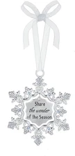 Ganz Share the Wonder of the Season Decorative Hanging Ornament, Zinc