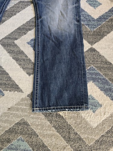 Affliction Black Premium Blake Denim Blue Jeans Distressed Size 40x30 Regular - Picture 3 of 12