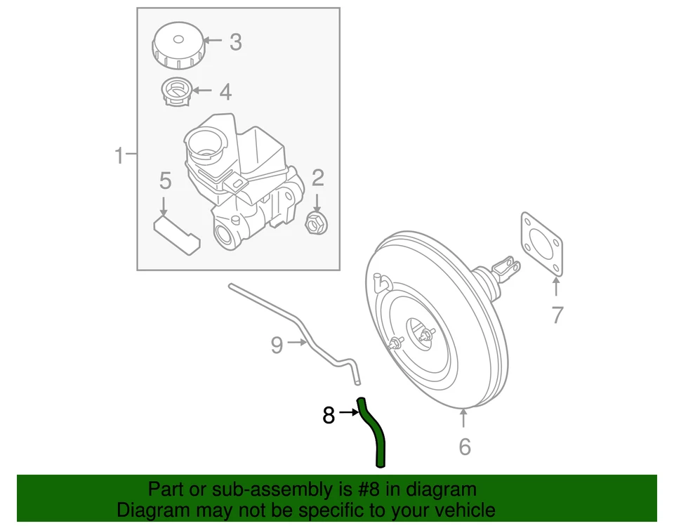 Mangueira de freio original do fabricante Nissan Altima Maxima 47471-JA000 - Imagem 4 de 4