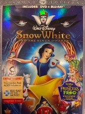 Snow White and the Seven Dwarfs Blu-ray/DVD, 2009, 3-Disc Set Diamond Edition