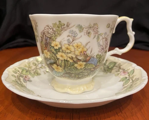 ROYAL DOULTON Brambly Hedge "SPRING" Cup and Saucer England Jill Barklem 1983