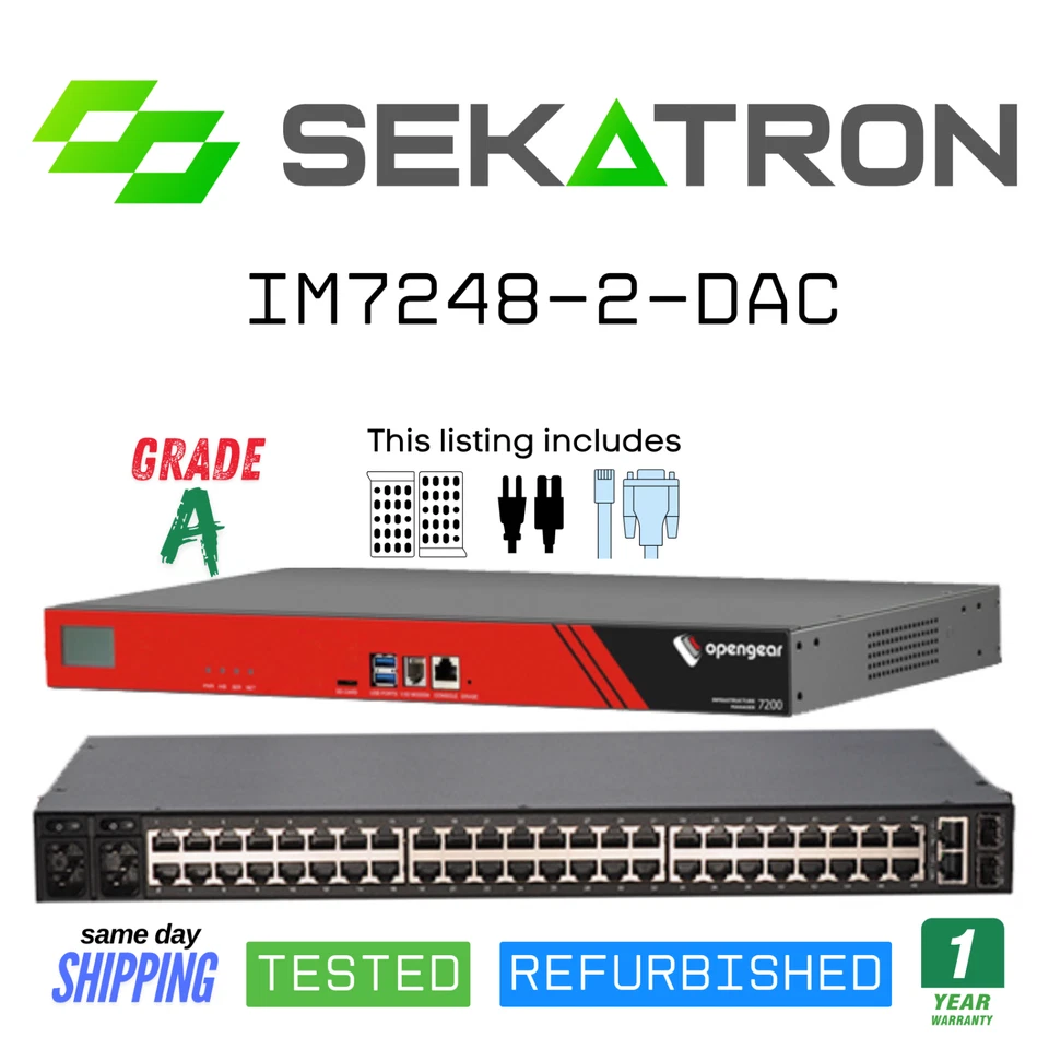 ♻️ Opengear IM7248-2-DAC 48-Port Console Server mit Remote Management ⚡Schneller Versand