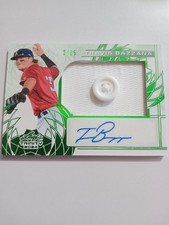 2024 Leaf Trinity Travis Bazzana Auto Button Relic Green #ed 2/25