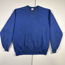 Jerzees Blank Men's Blue Crewneck Sweatshirt Size XL, Vintage 90s, Made in USA