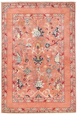 Hand-Knotted Kazak Oushak Rug 4X6 ft Pakistan Floral Oriental Entryway Carpet