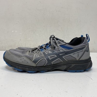 Asics Gel-Venture 8 Grey Blue Black Trail Running Shoes Men's Size 12