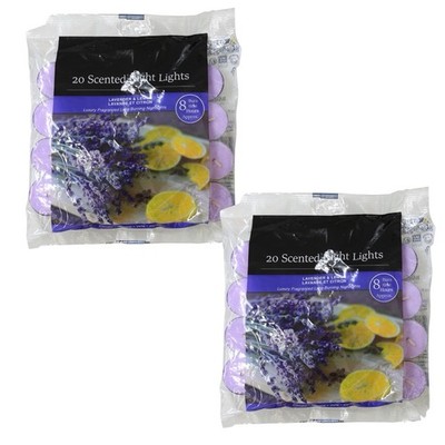 2 Packungen Duftteelichter Lavendel Duft Teelicht Kerzen 8h Brenndauer Wachs