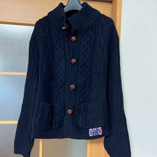 Peregrine Cardigan Wool Men’s Size M Navy Made in England From Japan
