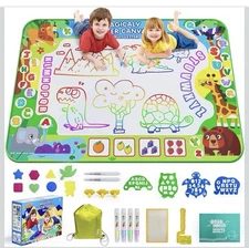 2 In 1 Magical Water Doodle Mat for Kids Magic Drawing Painting New