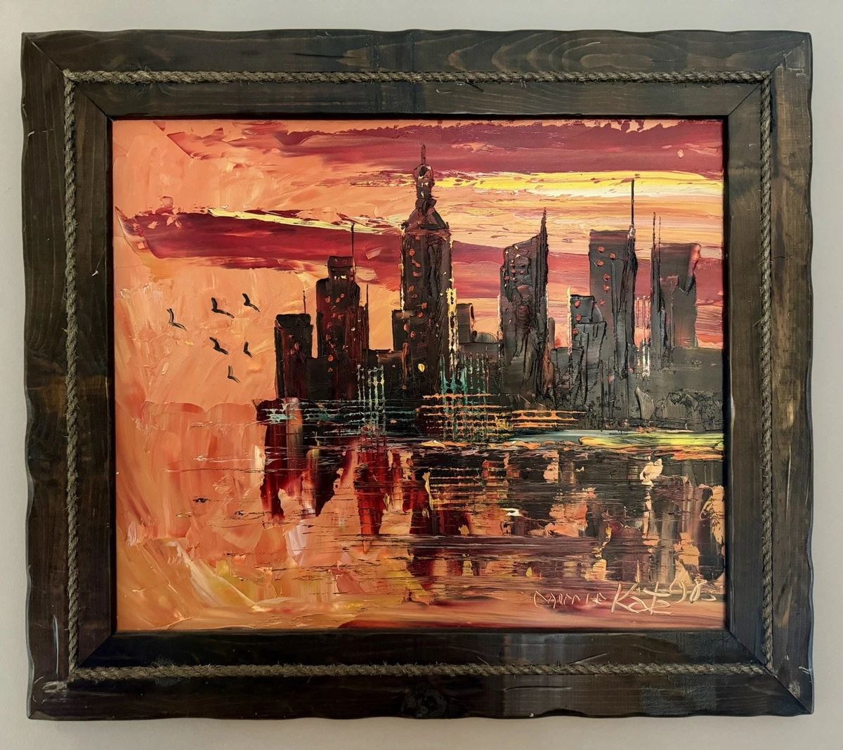 Oil Painting New York Skyline Art Paintings for sale | eBay
