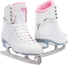Jackson Ultima SoftSkate Figure Ice Skates for Women's - White/Pink, Size 9