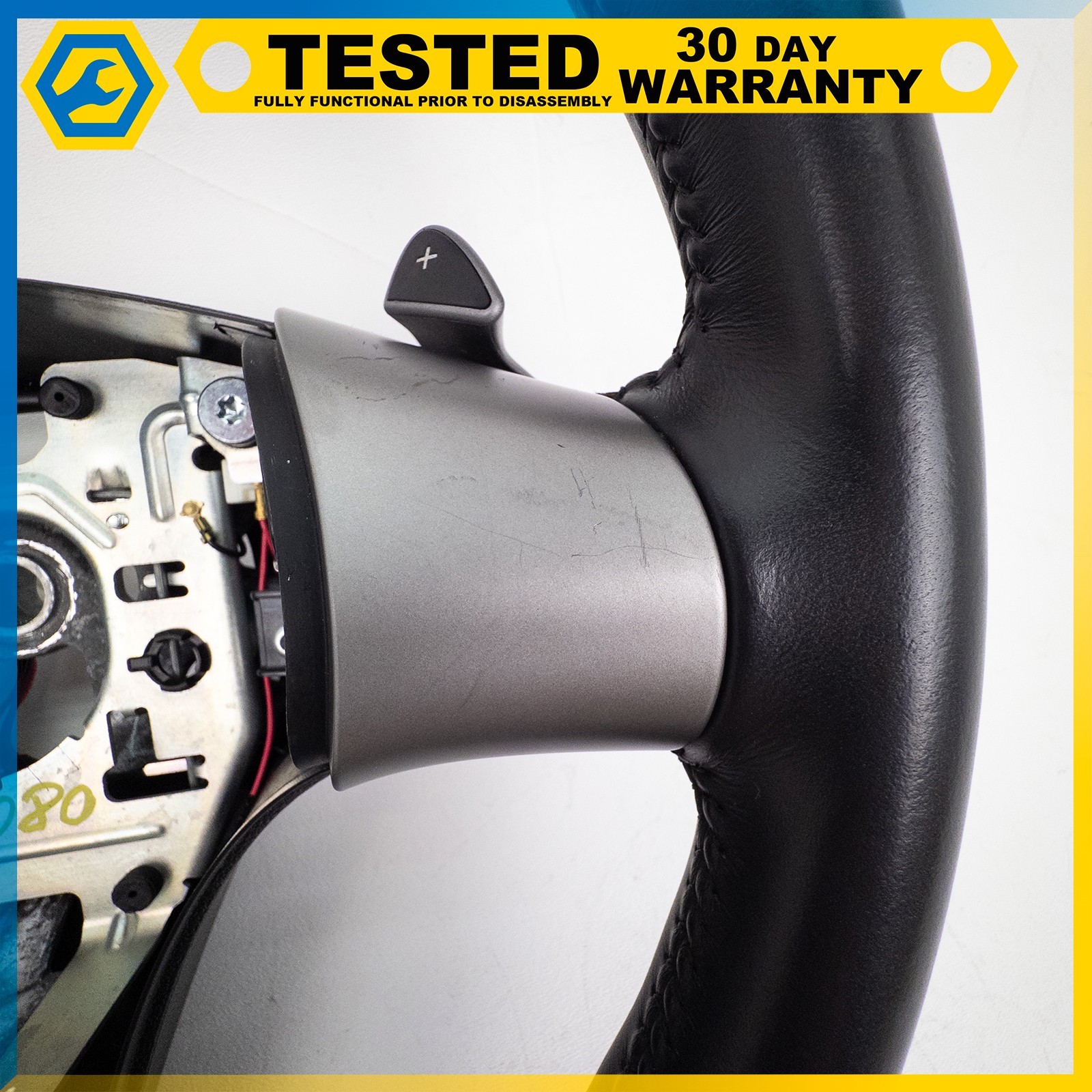 05-13 CHEVROLET CORVETTE C6 DRIVER STEERING WHEEL ASSEMBLY PADDLE SHIFT BLACK OE