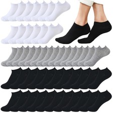 Looknniy 20 Pairs Low Cut Ankle Socks for Women One Size, 20 Multicolor