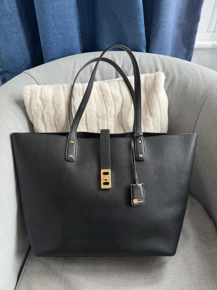 Michael Kors Tote Leather Shopper Shoulder Bag Large Black 'Karson' Handbag, photo 1 of 5