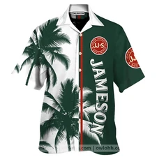Jameson Irish Whiskey Unisex Hawaiian Shirt