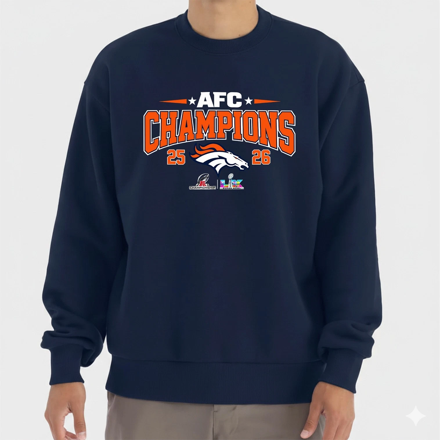 Denver Broncos AFC Champions 2025 2026 Sweatshirt