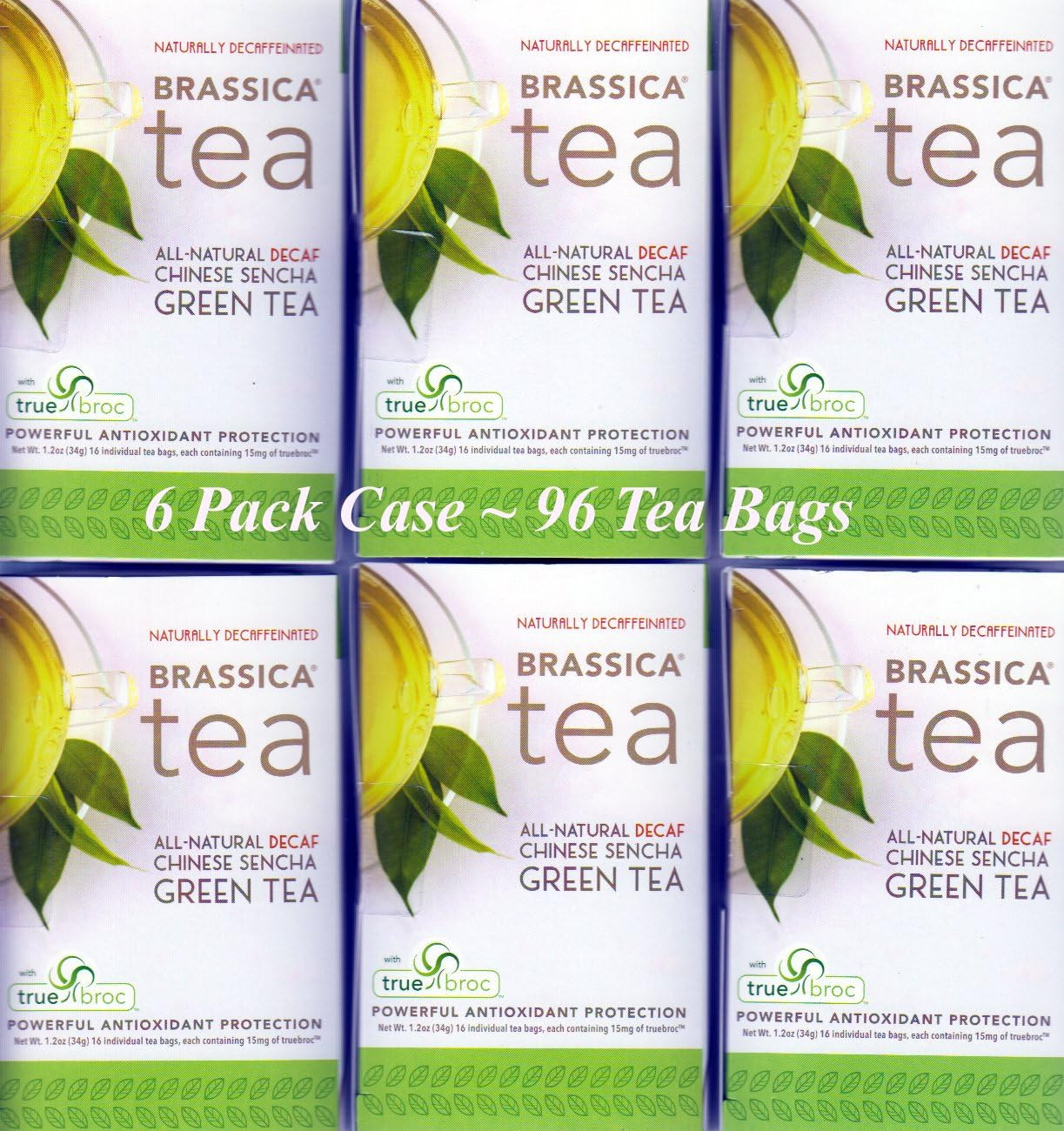 With Truebroc - 6 Boxes, 96 Tea Bags Total