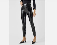 SPANX Faux Patent Leather Leggings Sexy Slimming 20301Q Size Medium Petite New