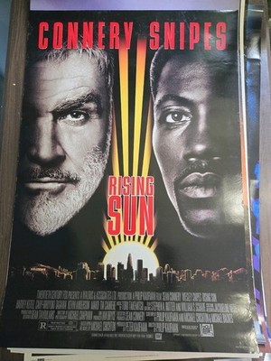 Vintage 1993 Original Rising Sun One Sheet 2 Sided Movie Poster 27x40 See Pics