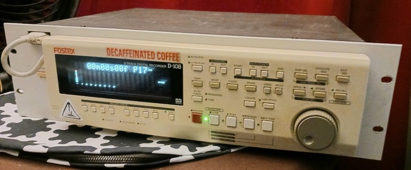 Fostex D-108 with rare 5040 DB25 balanced i/o board installed ADAT SCSI RCA DB25