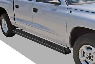 iBoard Running Boards 5 inches Matte Black Fit 00-04 Dodge Dakota Quad Cab