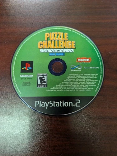 Puzzle Challenge Crosswords and more (PS2) NO TRACKING - DISC ONLY 1669