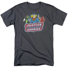 Dc 8 Bit League Mens T Shirt Charcoal Officially Licensed