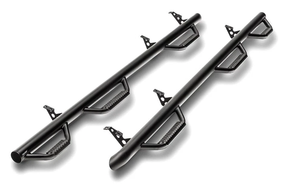 For Dodge Ram 2500 03-06 N-Fab 3" Wheel-to-Wheel Black Round Nerf Steps - Image 3 of 4