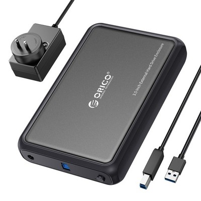 ORICO External Hard Drive Enclosure for 3.5 2.5 Inch SATA SSD HDD, up Black 