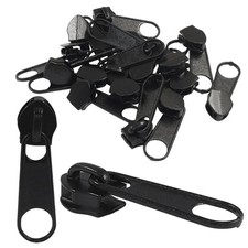 100 Pack 5 Zipper Sliders Replacement, Black