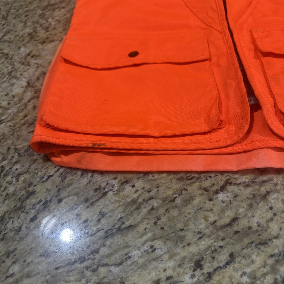 RedHead Hunting Vest Camo Safety Orange Medium Deer Shell Coated Pockets Zip - Image 4 of 4