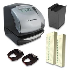 Acroprint Time Recorder 01-0209-200 Es900 Time Clock Bundle, Black (010209200)