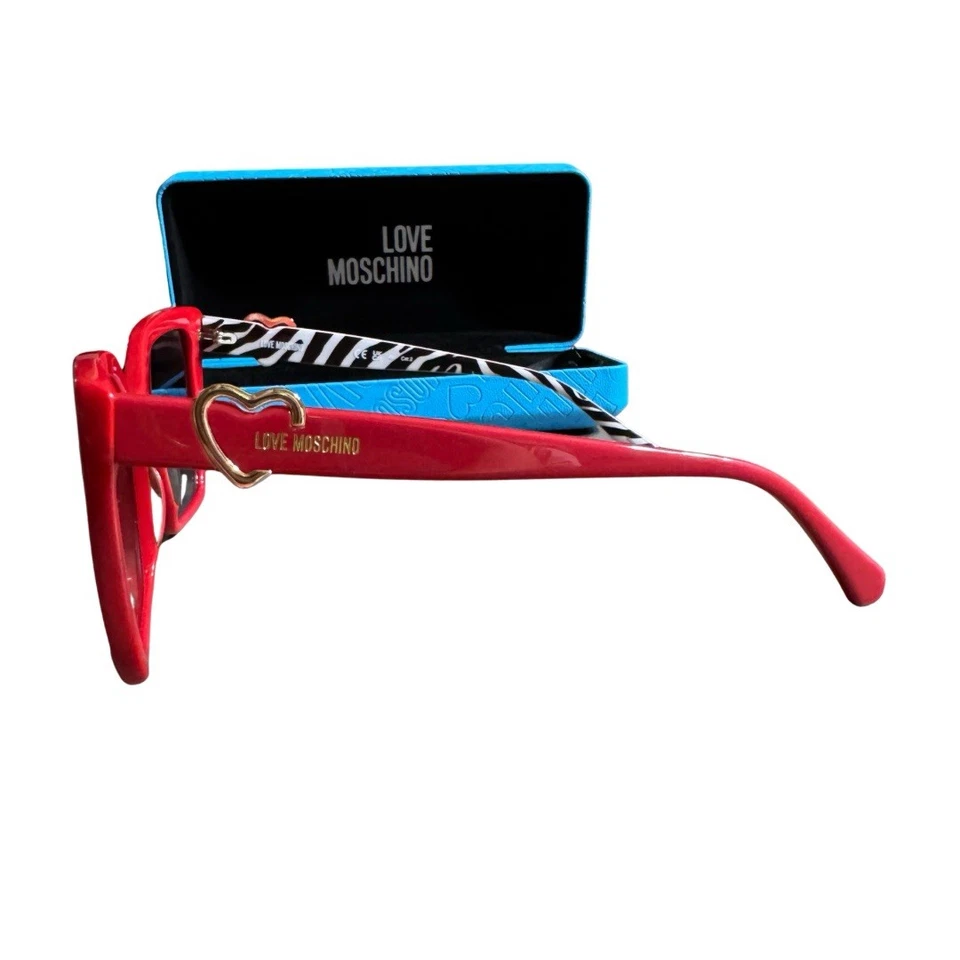 Gafas de sol raras Love Moschino MOL067/S rojas degradadas — descontinuadas — NUEVAS con estuche Foto 4 de 4
