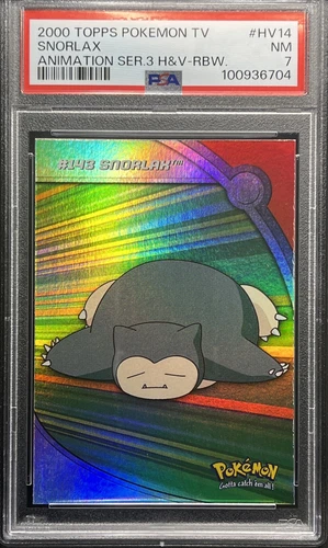 Snorlax #HV14 Rainbow Foil PSA 7 2000 Topps Pokémon TV Pop 2 Total Pop 10 #14
