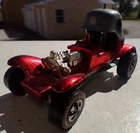 L@@K Hot Wheels Redlines Red Baron With Tall Spike Helmet 1969 HK Nice🔴🟠🟡🔴⚪