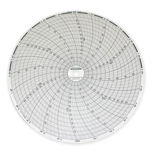 DICKSON C476 Circular Paper Chart, 24 hr, 60 pkg 1APD1